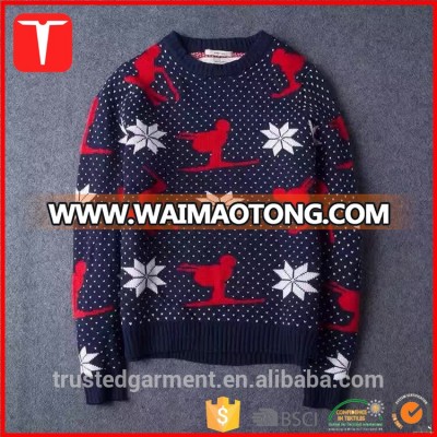 Unisex custom pullover snowflake christmas sweaters pattern