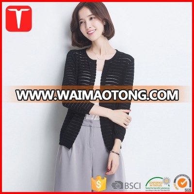 New designs open front cardigan spring women sweater