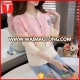 Latest style contrast color baseball cardigan zipper women sport sweater